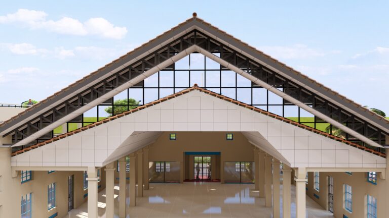 Entrance of the new sanctuary